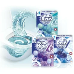 10x Witte Reus Toiletblok Blauw Actief Hygiëne 2 stuks