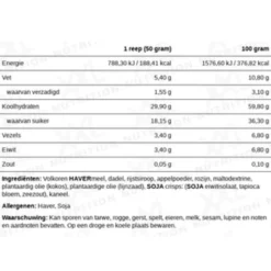 12x XXL Nutrition Natural Energy Bar Apple Pie 50 gr