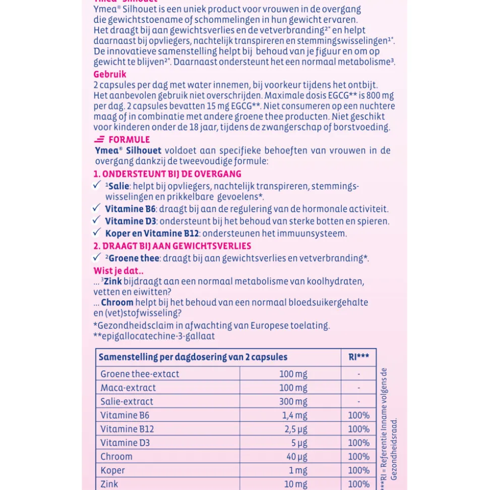 2x Ymea Overgang Silhouet 64 capsules