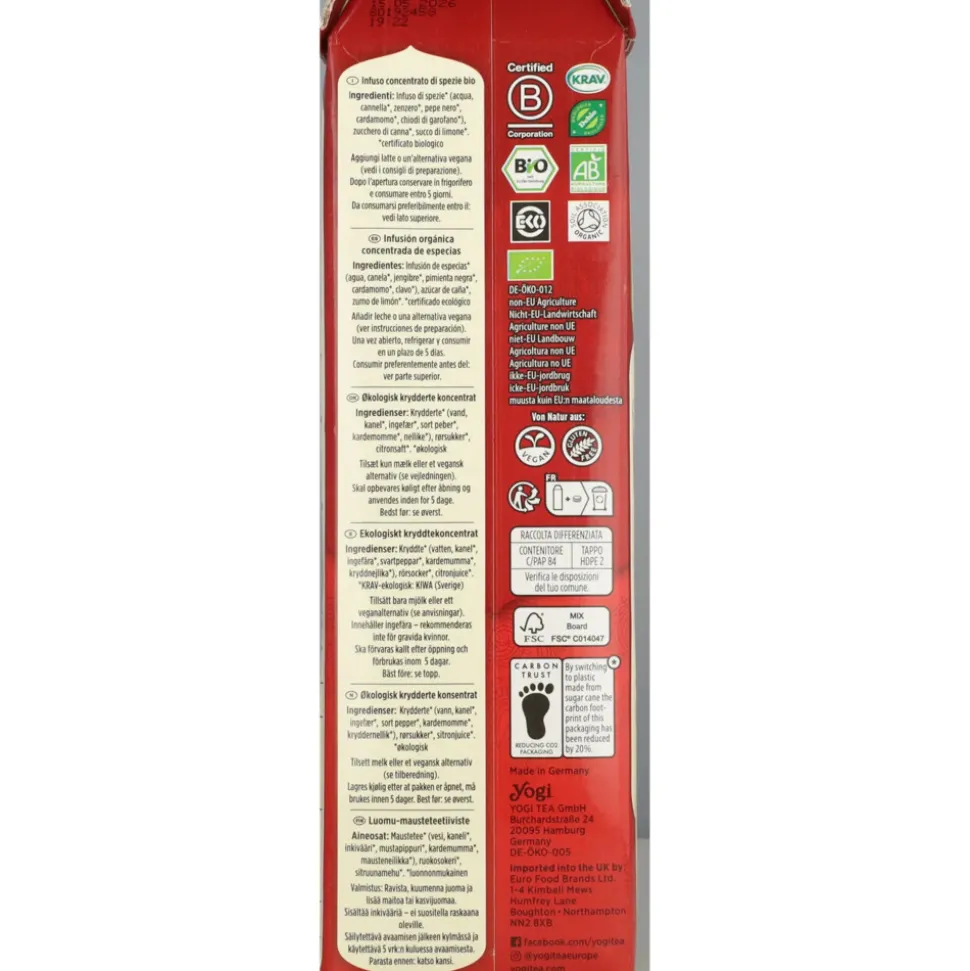 3x Yogi tea Barista Chai Classic Biologisch 1000 ml