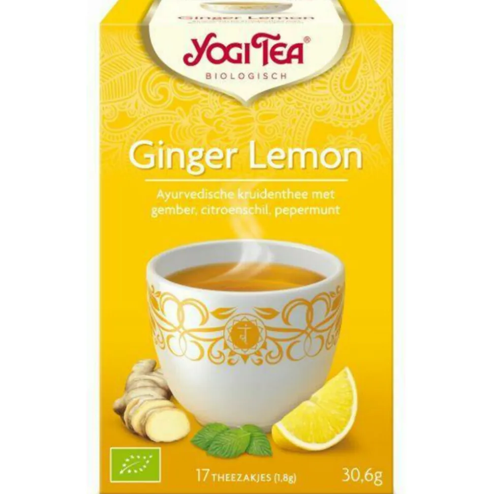 3x Yogi tea Ginger Lemon Biologisch 17 stuks