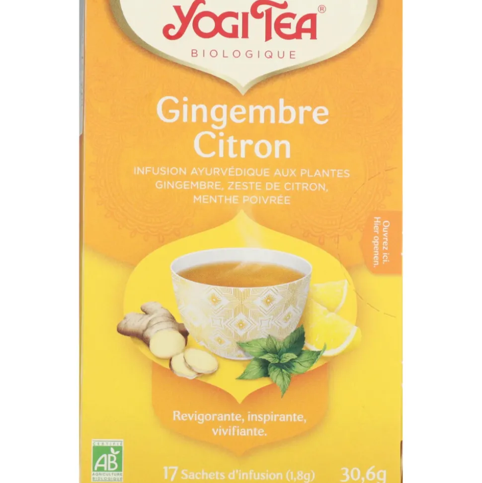 3x Yogi tea Ginger Lemon Biologisch 17 stuks