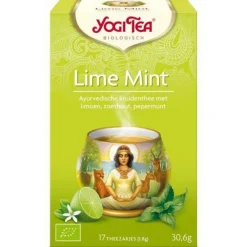 3x Yogi tea Lime Mint Biologisch 17 stuks