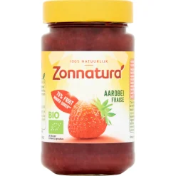 3x Zonnatura Fruitspread Aardbei Biologisch 250 gr