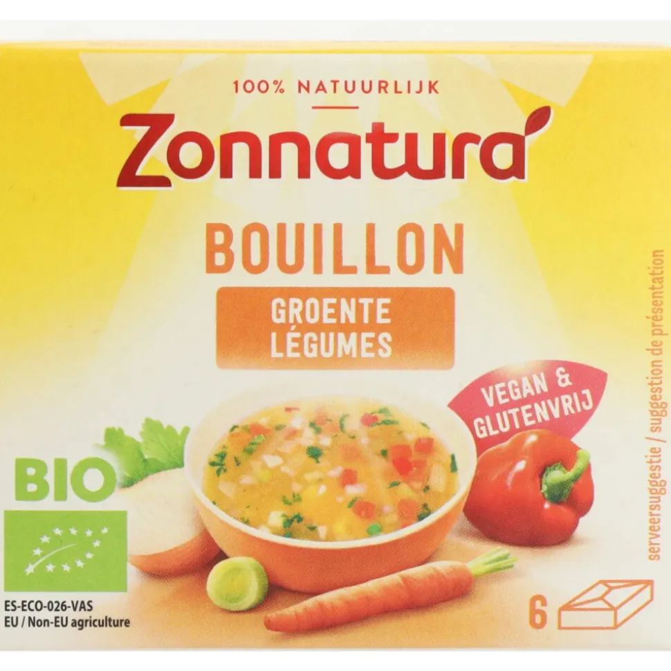6x Zonnatura Groentebouillon Tabletten Biologisch 6 x 11 gr