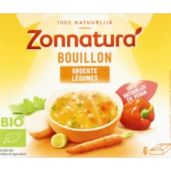 9x Zonnatura Groentebouillon Tabletten Biologisch 6 x 11 gr