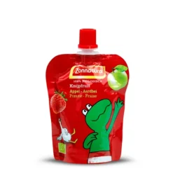 3x Zonnatura Knijpfruit Appel/Aardbei Biologisch 4 x 85 gr