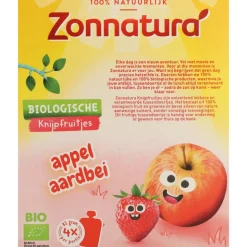 3x Zonnatura Knijpfruit Appel/Aardbei Biologisch 4 x 85 gr