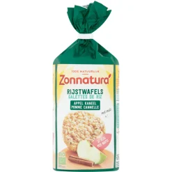 3x Zonnatura Rijstwafel Appel en Kaneel Biologisch 127 gr