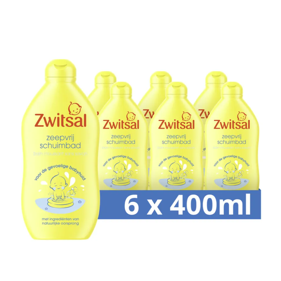 6x Zwitsal Zeepvrij Schuimbad 400 ml