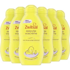 6x Zwitsal Zeepvrije Wascrème 200 ml