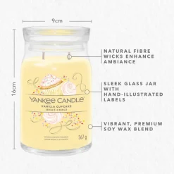 Yankee Candle Geurkaars Large Jar Vanilla Cupcake 567 gr