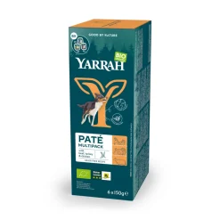 Yarrah Bio Hondenvoer Multipack Paté Graanvrij Kip & Kalkoen & Rund 6 x 150 gr