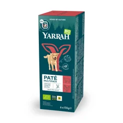 Yarrah Bio Hondenvoer Multipack Paté Graanvrij Rund & Kip 6 x 150 gr