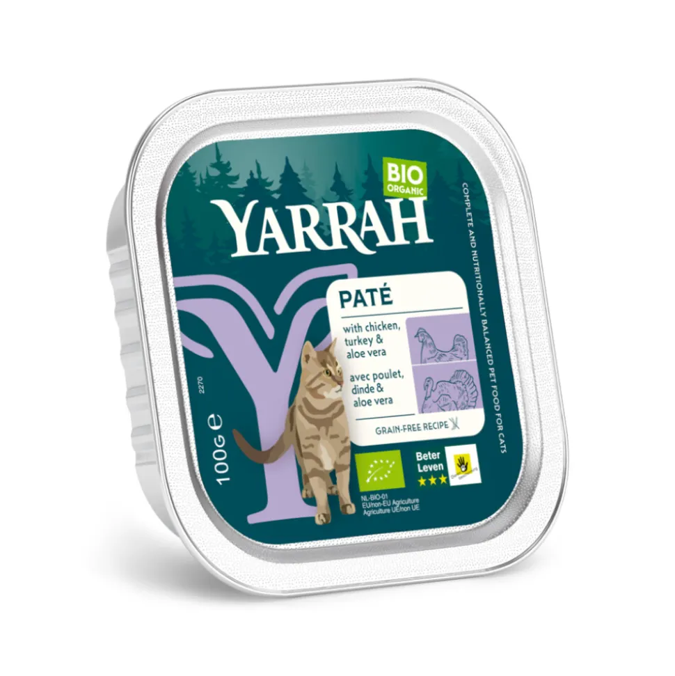 Yarrah Bio Kattenvoer Paté Kip & Kalkoen 100 gr