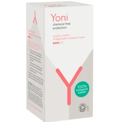 Yoni Biologisch Katoenen Tampons Super - Met Applicator 14 stuks