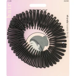 Zenner Diadeem Zig Zag Zwart 2 stuks