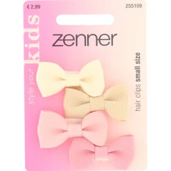 Zenner Kids Haarclip Strik Baby 4 stuks