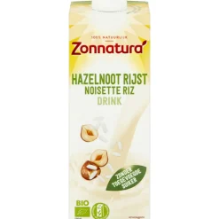 Zonnatura Rijst Drink Hazelnoot Biologisch 1000 ml