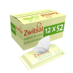 Zwitsal Babydoekjes Nature & Care 12x52 = 624 stuks
