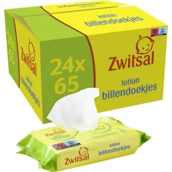 Zwitsal Billendoekjes Lotion Voordeelverpakking 24x65= 1560 stuks