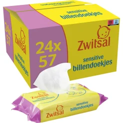 Zwitsal Billendoekjes Sensitive Voordeelverpakking 24x57= 1368 stuks